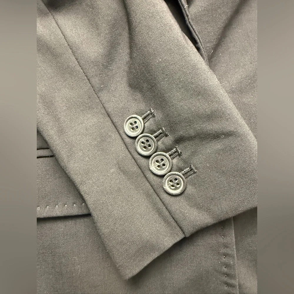 J. Crew Schoolboy Women's Size 2 Black Wool 2 Button Blazer Jacket #71959 Career